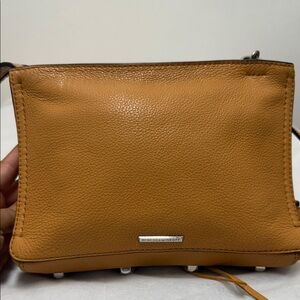 Rebecca Minkoff Mustard/Tan Pebbled Leather Crossbody